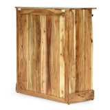 Laymon Modern Industrial Handcrafted Acacia Wood Live Edge Cabinet with Sliding Door by Christopher Knight Home