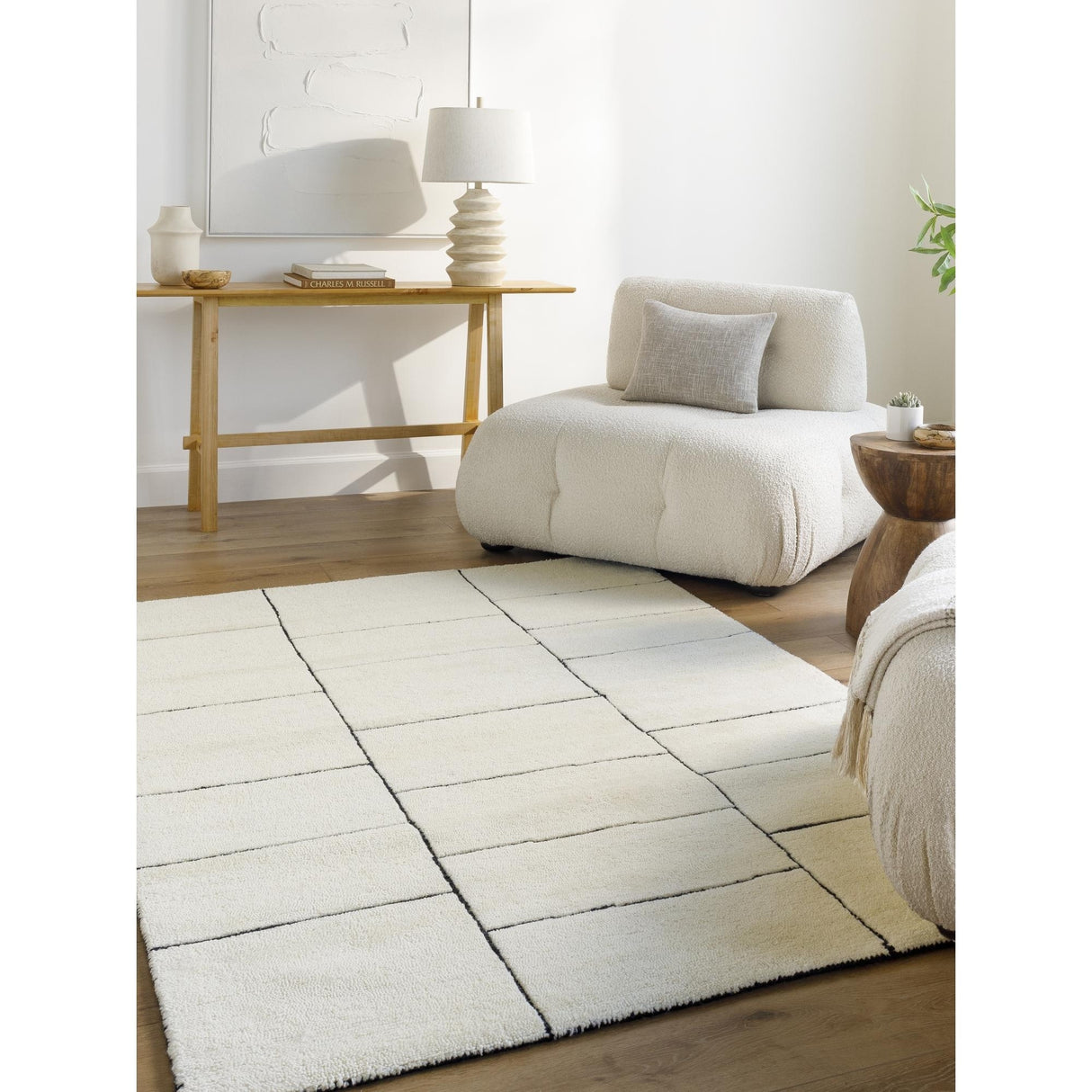 Layne Modern Checkered Area Rug