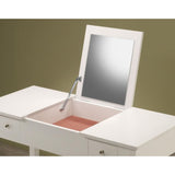 Layne White and Zebra 2-piece Vanity Set with Flip-top Mirror