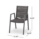 Lazuli Aluminum Outdoor 7-piece Dining Set by Christopher Knight Home