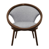 Lazzara Home Clair Gray Mid-Century Solid Wood Frame Accent Chair - 26.5x32x33