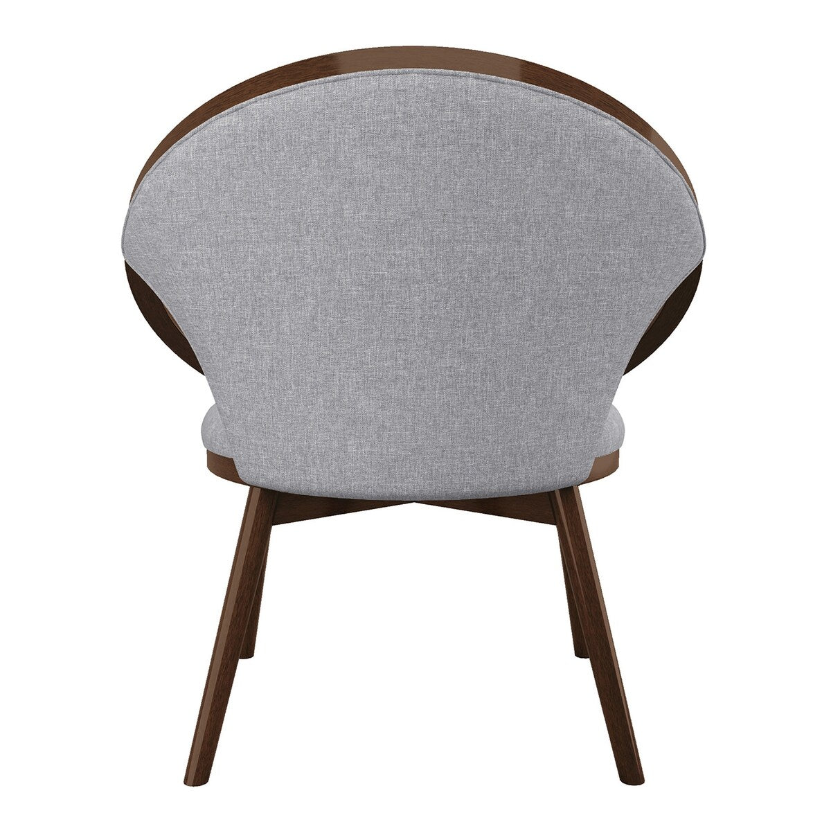 Lazzara Home Clair Gray Mid-Century Solid Wood Frame Accent Chair - 26.5x32x33