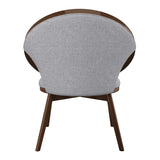 Lazzara Home Clair Gray Mid-Century Solid Wood Frame Accent Chair - 26.5x32x33