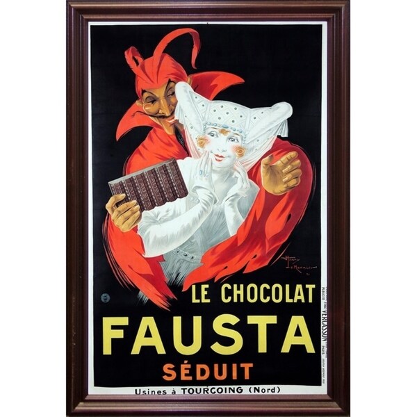 Le Chocolat Fausta-VINAPP132730 Framed Print 20"x13" by Vintage Apple Collection