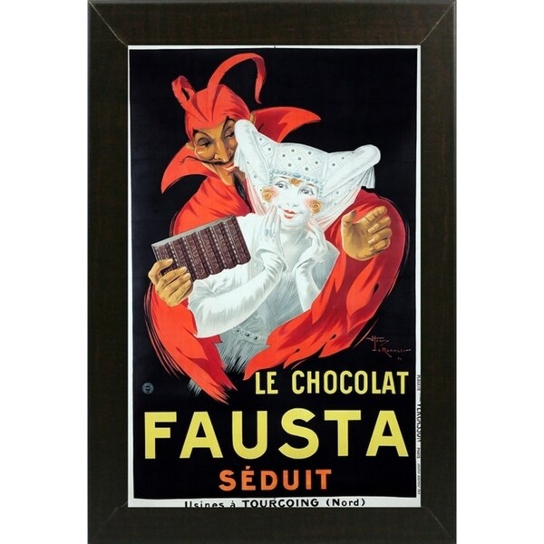 Le Chocolat Fausta-VINAPP132730 Framed Print 20"x13" by Vintage Apple Collection