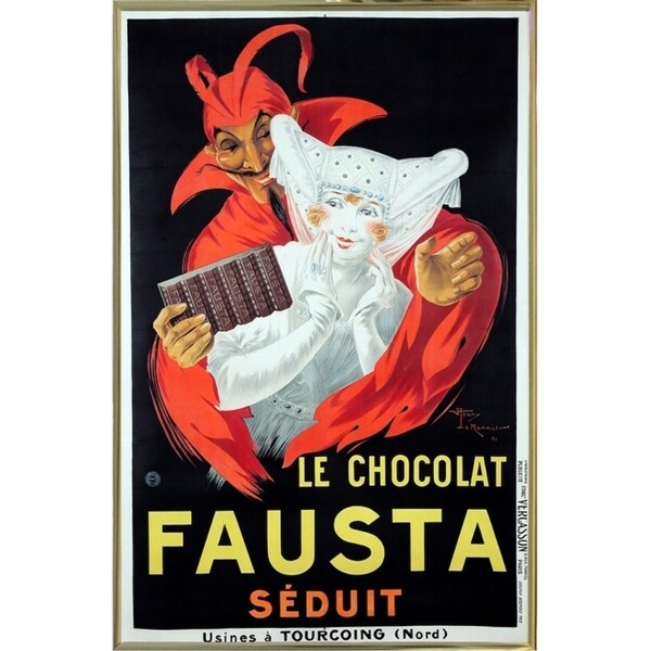 Le Chocolat Fausta-VINAPP132730 Framed Print 20"x13" by Vintage Apple Collection