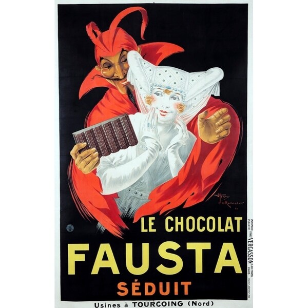 Le Chocolat Fausta-VINAPP132730 Framed Print 20"x13" by Vintage Apple Collection