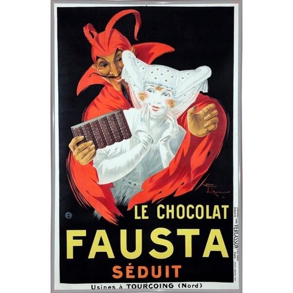 Le Chocolat Fausta-VINAPP132730 Framed Print 20"x13" by Vintage Apple Collection