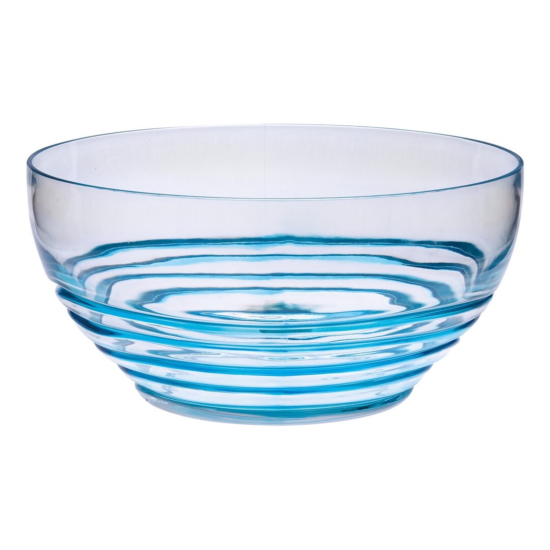 LeadingWare Swirl Acrylic Large Serving Bowls - 10" W x 10" L x 4.9" H