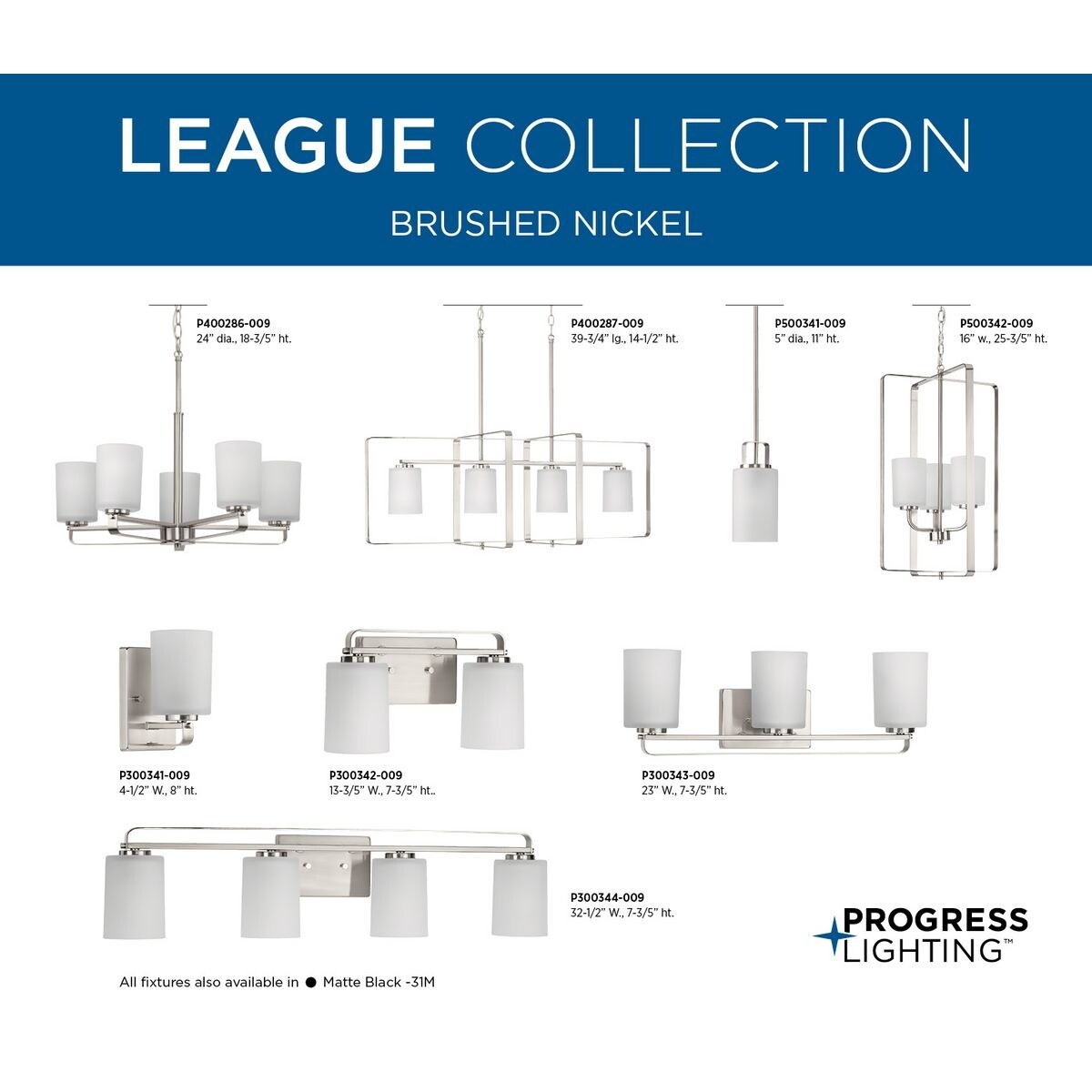 League Collection Four-Light Brushed Nickel and Etched Glass Modern Farmhouse Bath Vanity Light - 32.5 in x 5.5 in x 7.62 in