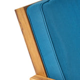Leah Outdoor 6-Seater Acacia Wood Chat Set by Christopher Knight Home