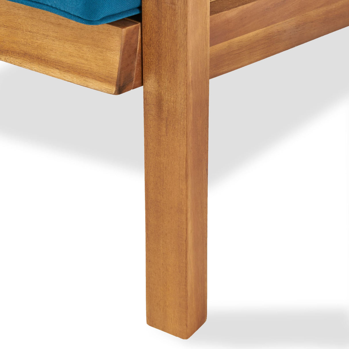 Leah Outdoor 6-Seater Acacia Wood Chat Set by Christopher Knight Home