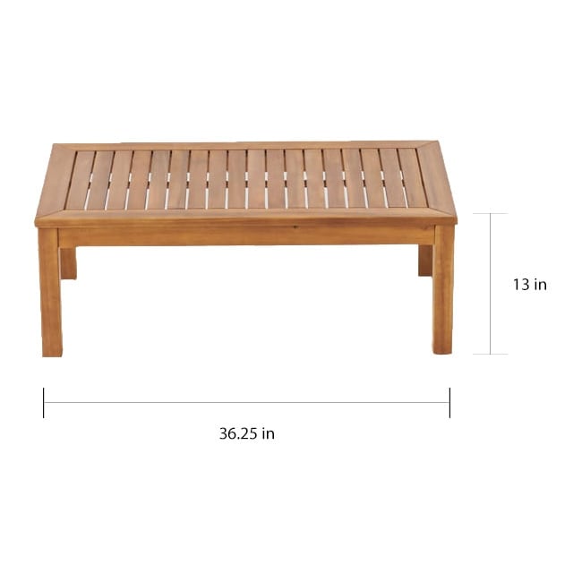 Leah Outdoor 6-Seater Acacia Wood Chat Set by Christopher Knight Home