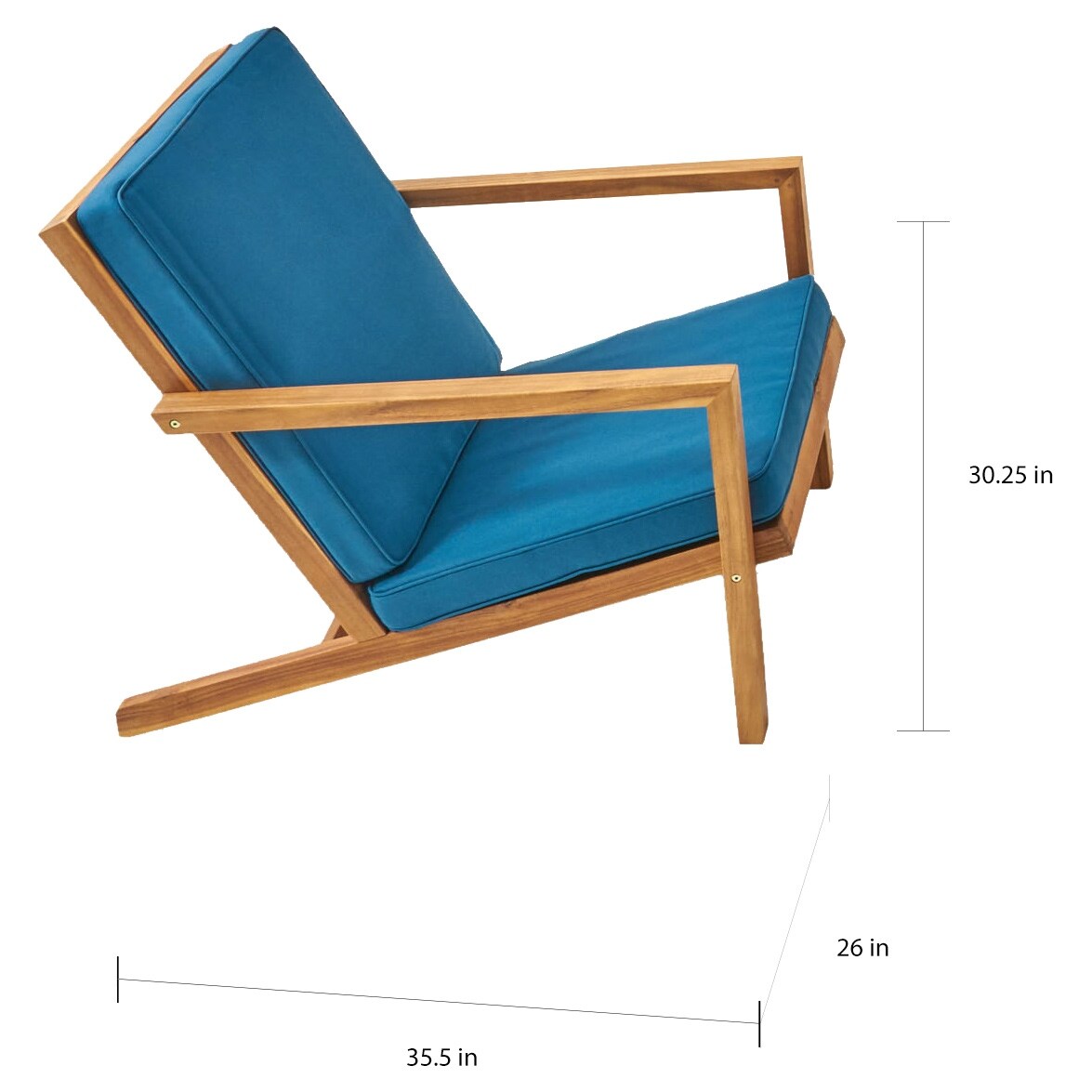 Leah Outdoor 6-Seater Acacia Wood Chat Set by Christopher Knight Home