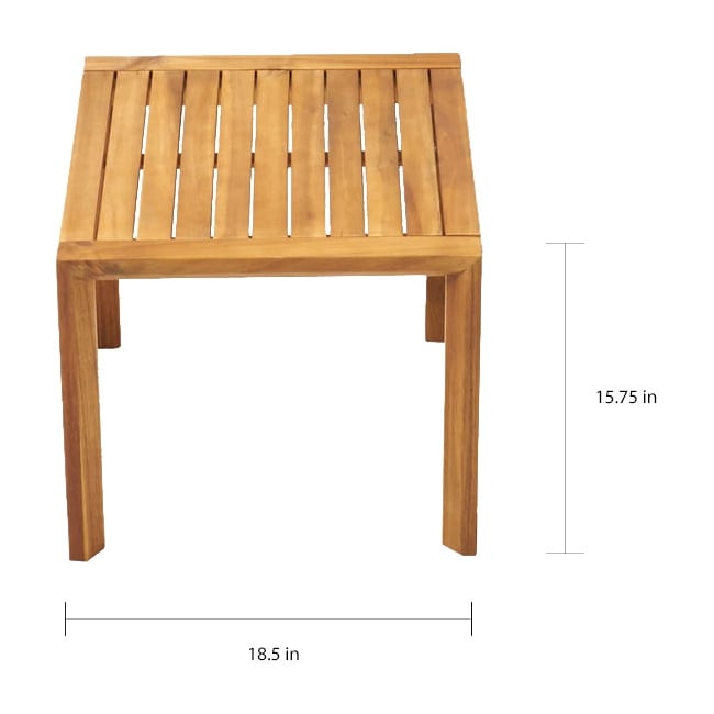 Leah Outdoor 6-Seater Acacia Wood Chat Set by Christopher Knight Home