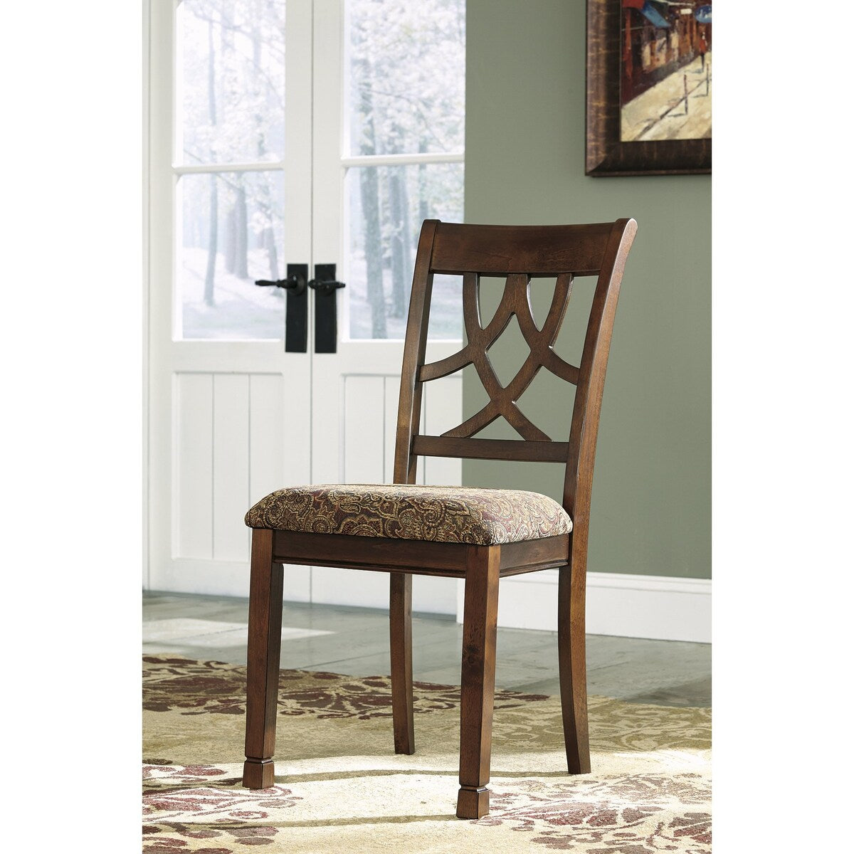 Leahlyn Dining Upholstered Side Chair, Medium Brown - Side Chair