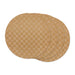 Leather Brown Basketweave Round Woven Placemat (Set of 4) - Placemat Set, 15" Round