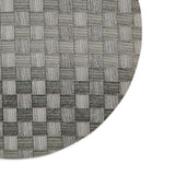 Leather Brown Basketweave Round Woven Placemat (Set of 4) - Placemat Set, 15" Round