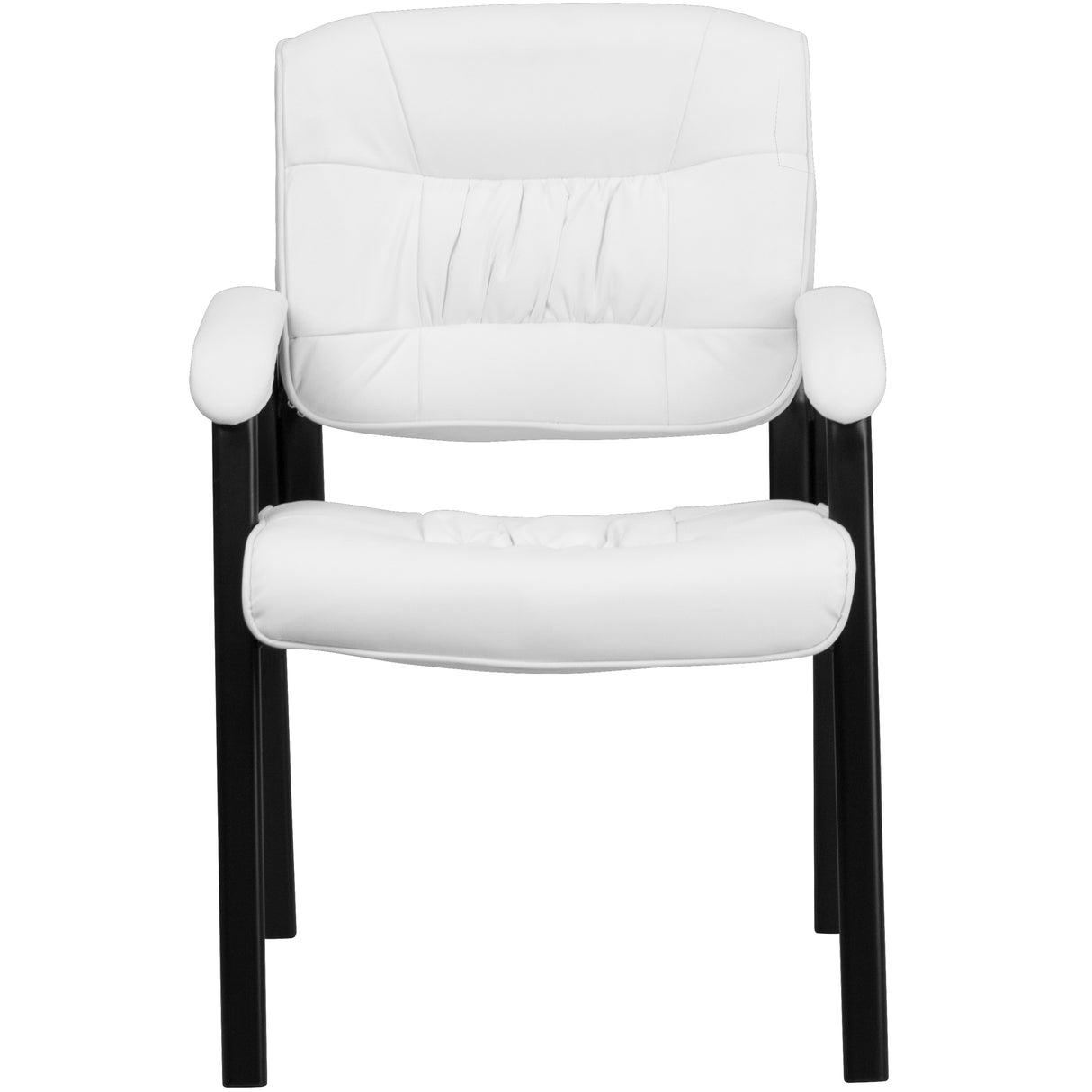 Upholstered Tufted Executive Reception Chair with Padded Arms - 23.25"W x 26"D x 36"H