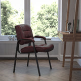 Upholstered Tufted Executive Reception Chair with Padded Arms - 23.25"W x 26"D x 36"H