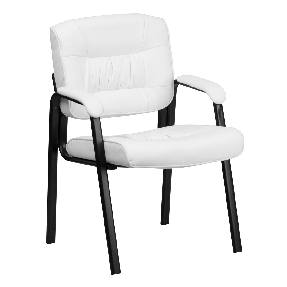 Upholstered Tufted Executive Reception Chair with Padded Arms - 23.25"W x 26"D x 36"H