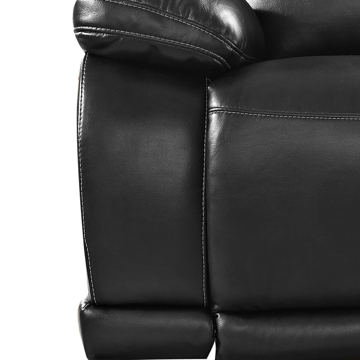 Leatherette Power Glider Recliner with Tufted Backrest, Black