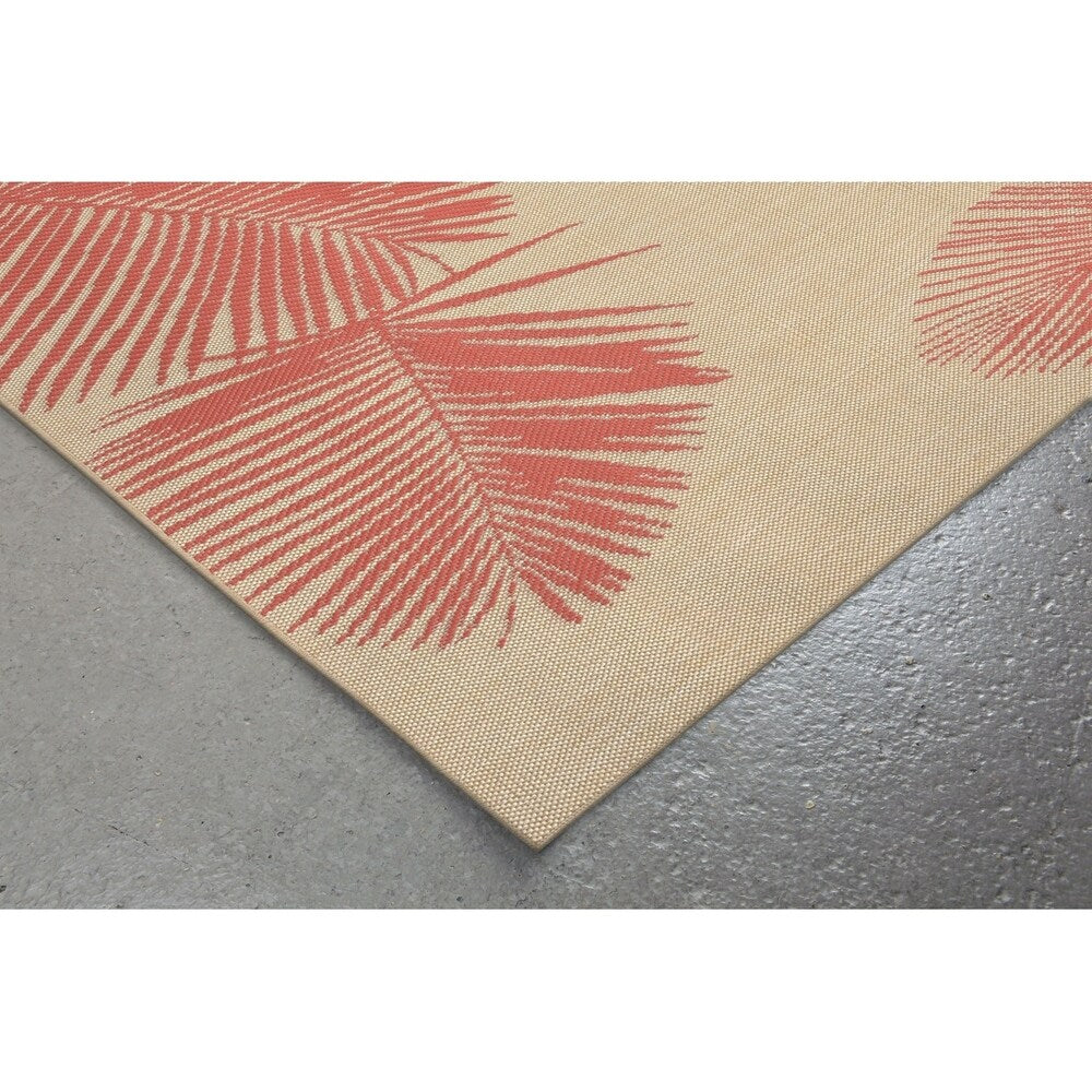 Liora Manne Tropical Palm Leaves Outdoor Rug (1'11 x 7'6) - 1'11 x 7'6