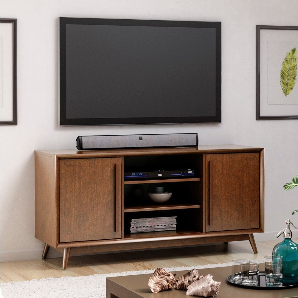 Leawood TV Stand for TVs up to 60 inches, Mahogany Cherry