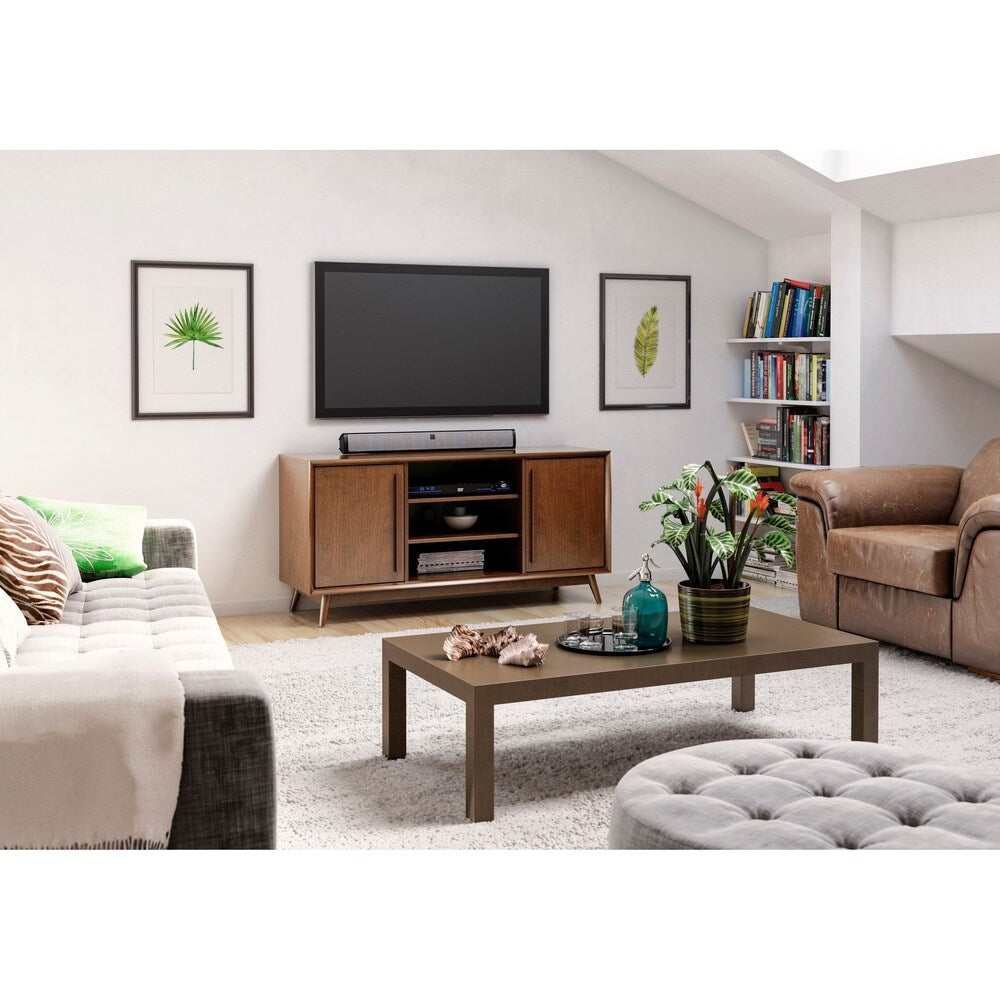 Leawood TV Stand for TVs up to 60 inches, Mahogany Cherry
