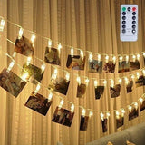Led Photo Clip Remote String Lights Warm White - Medium