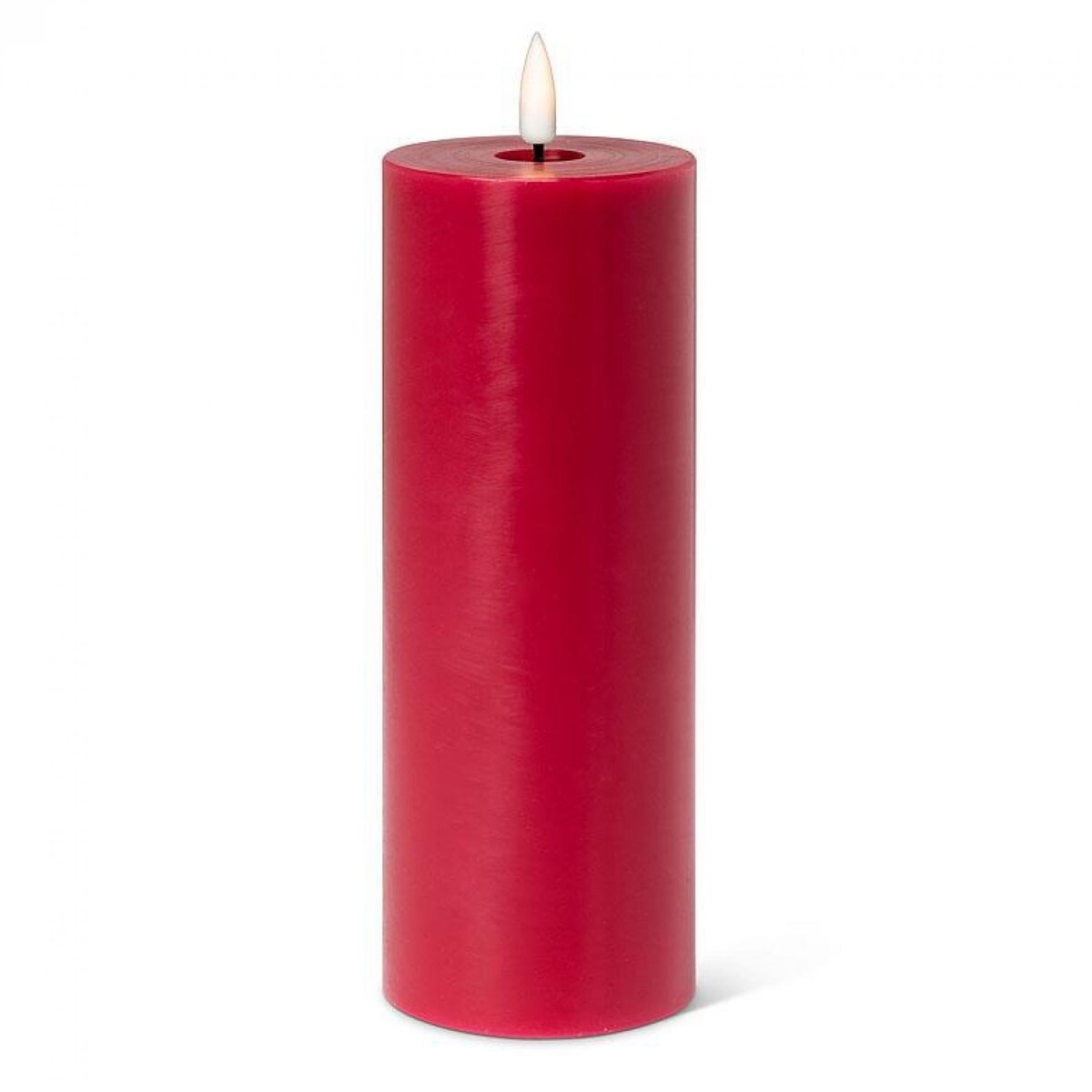 Led Red Pillar Flameless Candle