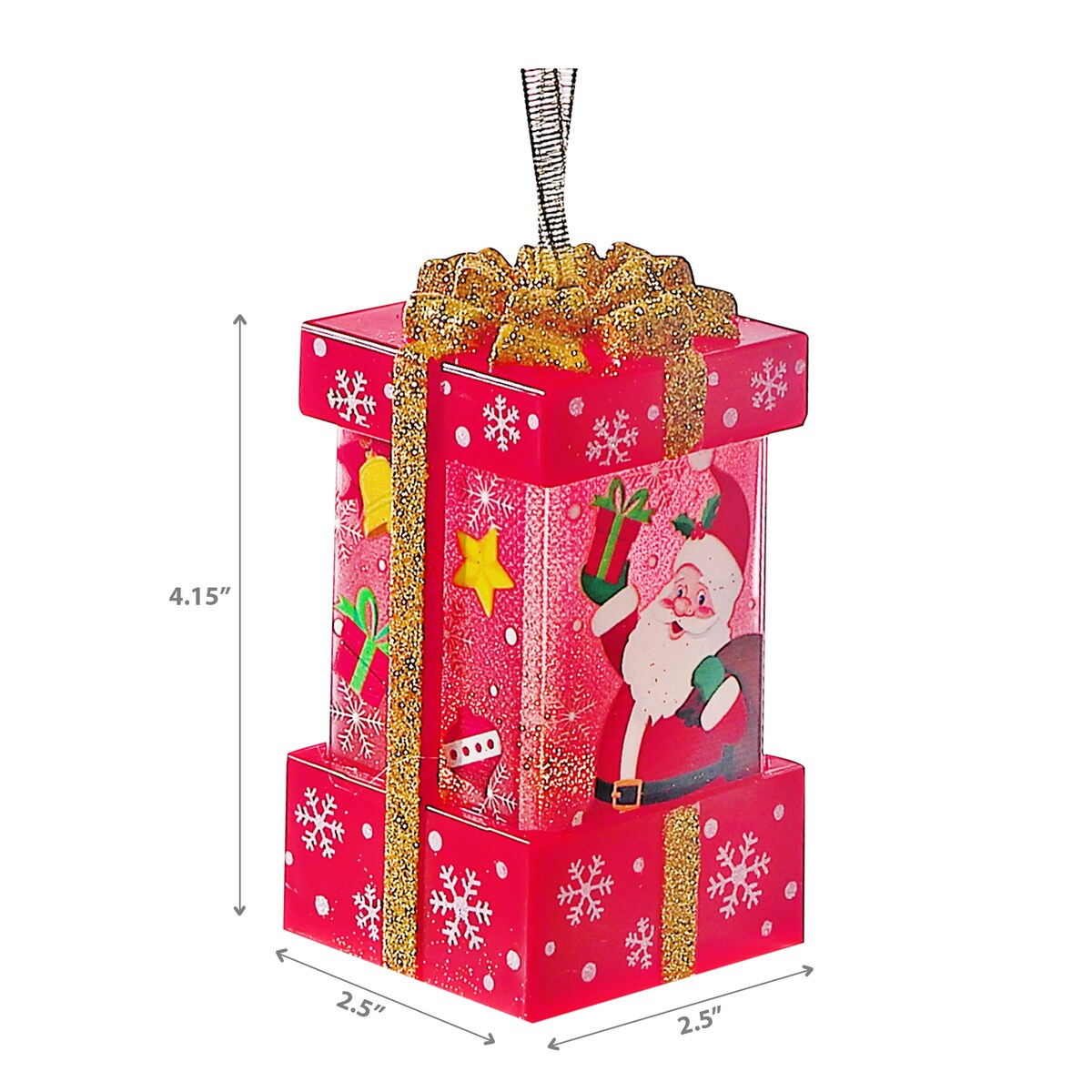Led Santa In Present Decor