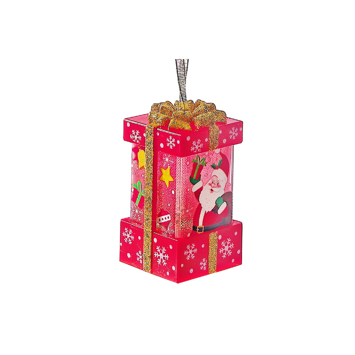 Led Santa In Present Decor