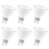 Led gu10, 4100k, 35°, cri80, ul, 7w, 50w equivalent, 25000hrs, lm530, dimmable,input voltage 120v 6 pack