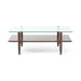 Leddy Acacia and Tempered Glass Coffee Table by Christopher Knight Home