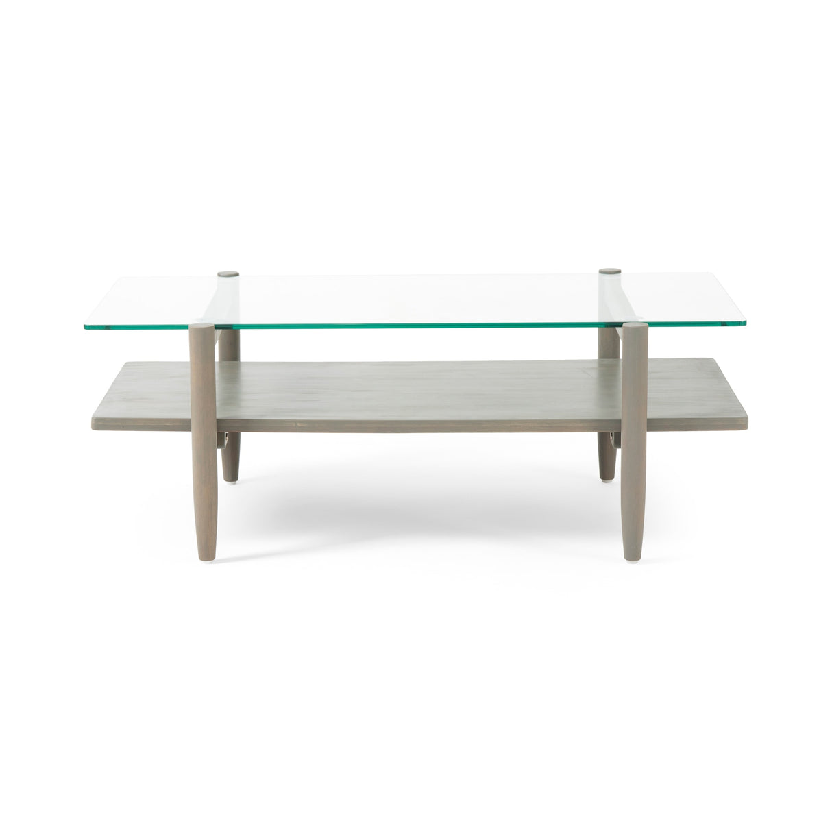Leddy Acacia and Tempered Glass Coffee Table by Christopher Knight Home