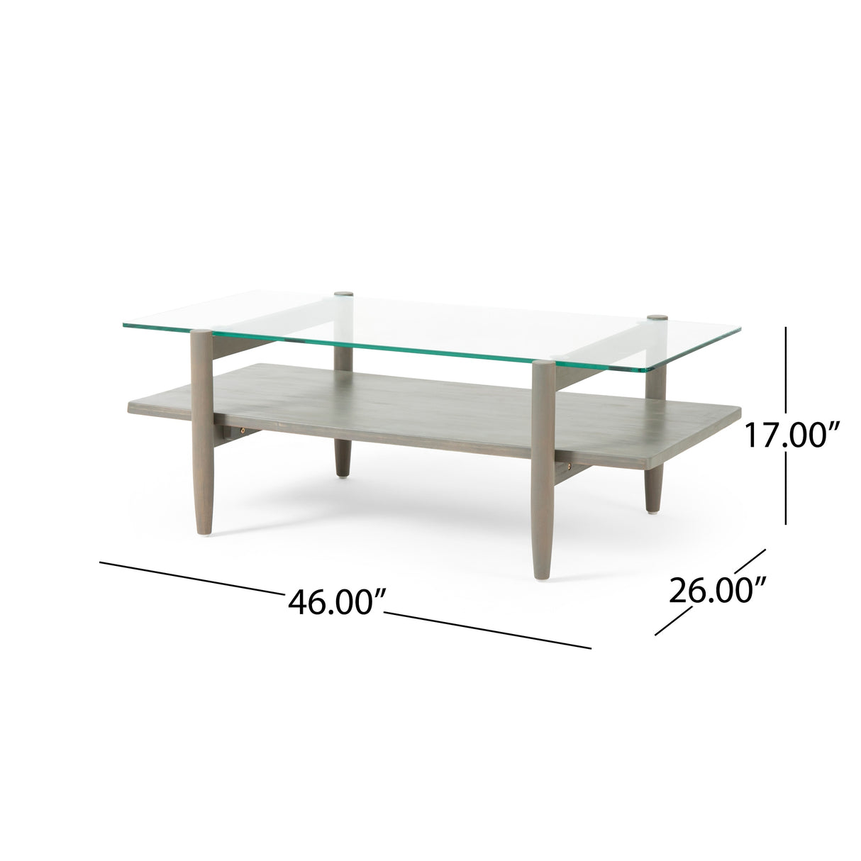 Leddy Acacia and Tempered Glass Coffee Table by Christopher Knight Home