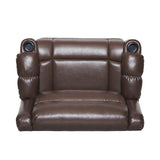 Leet Faux Leather Oversized Pushback Recliner by Christopher Knight Home