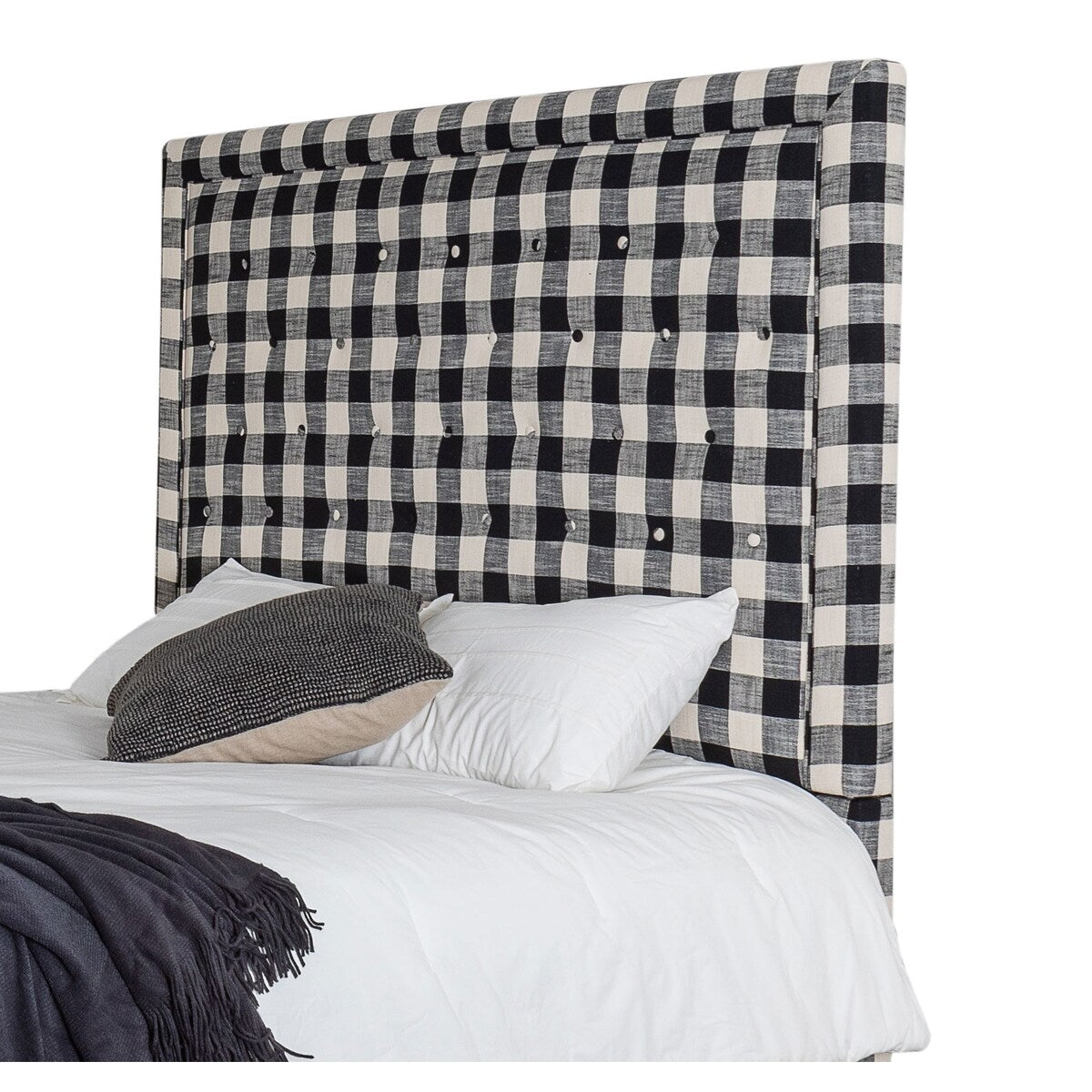 Leffler Home Eden Queen Upholstered Headboard in Blake Raven