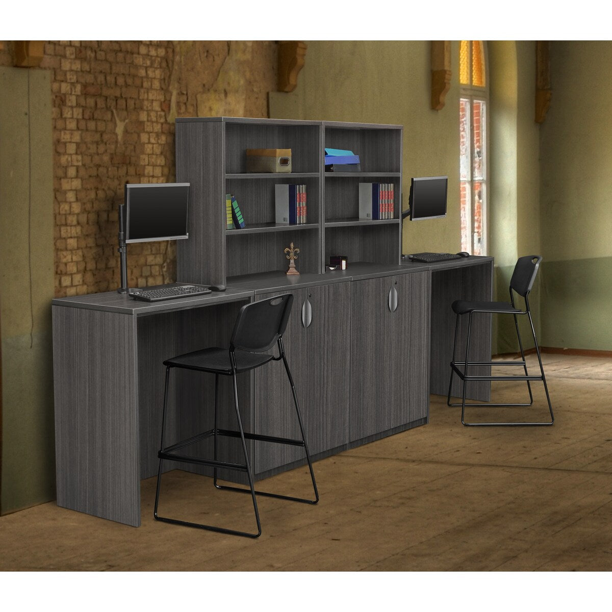 Legacy Stand Up Desk (w/o Top)- Ash Grey