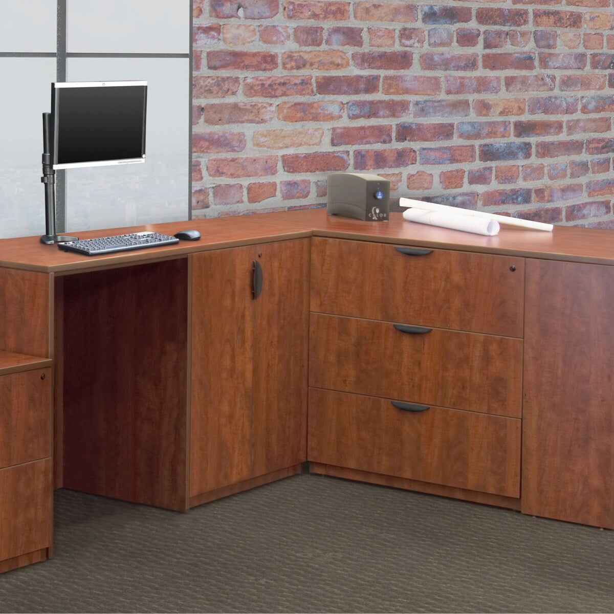 Legacy Stand Up Desk (w/o Top)- Ash Grey
