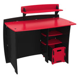 Legare Kids Furniture Red Race Car Series Collection 43-Inch Complete Desk System Set