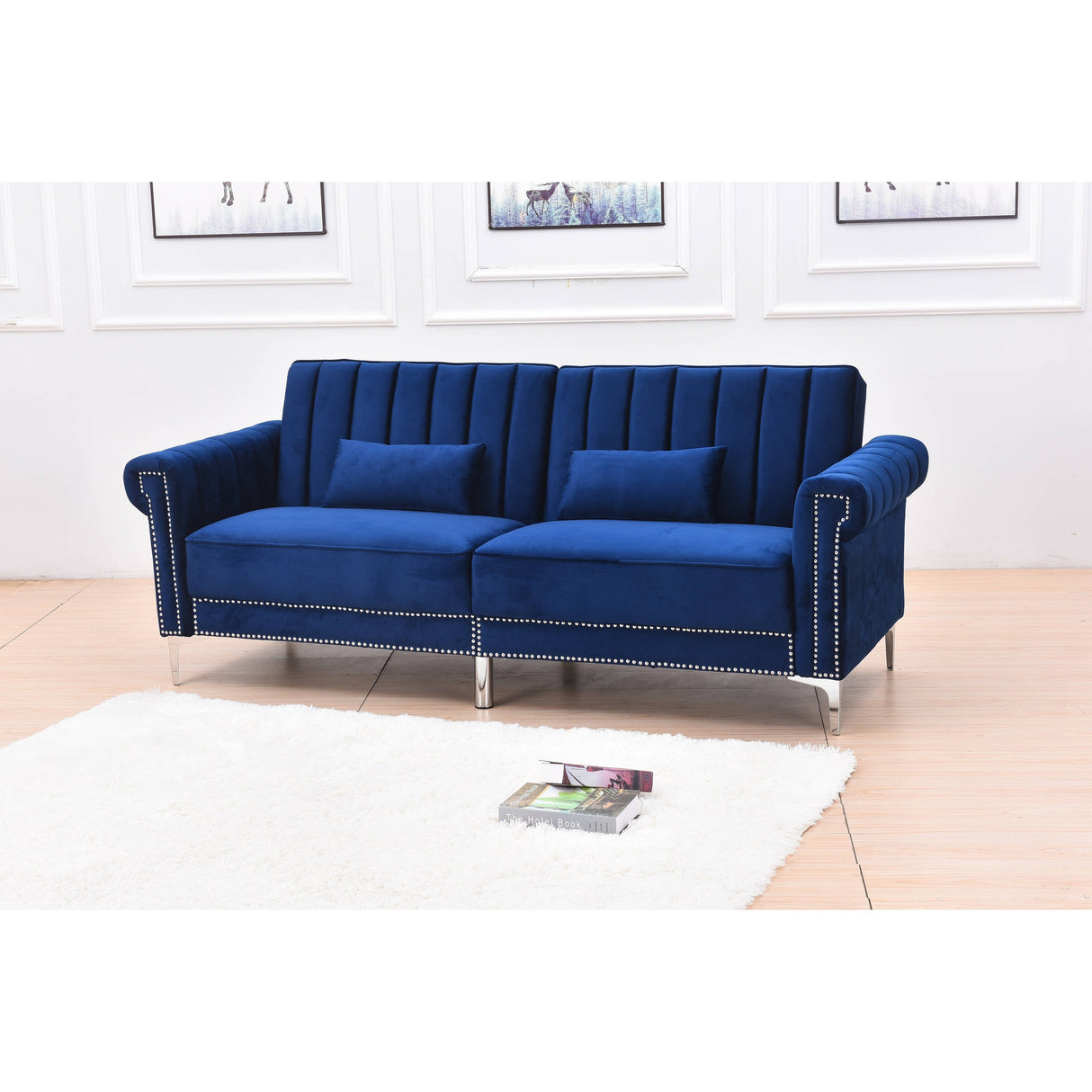 Legend Furniture Covertible Velvet Sofa Bed Sleeper