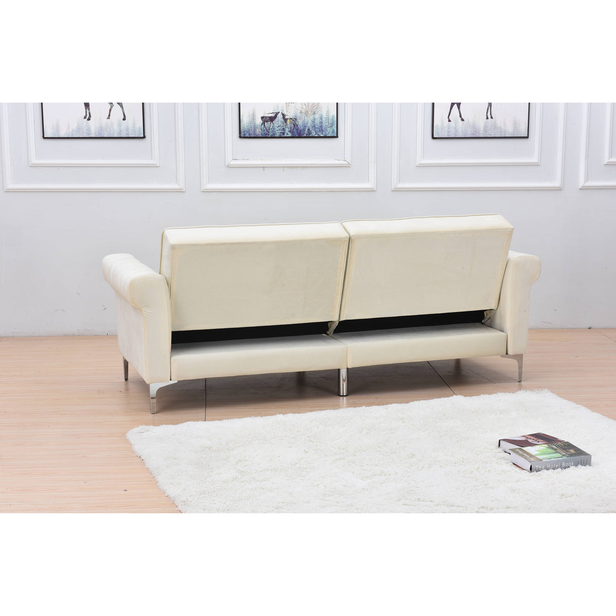 Legend Furniture Covertible Velvet Sofa Bed Sleeper