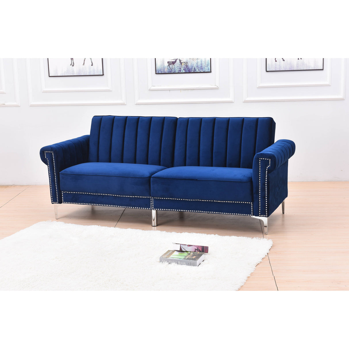 Legend Furniture Covertible Velvet Sofa Bed Sleeper