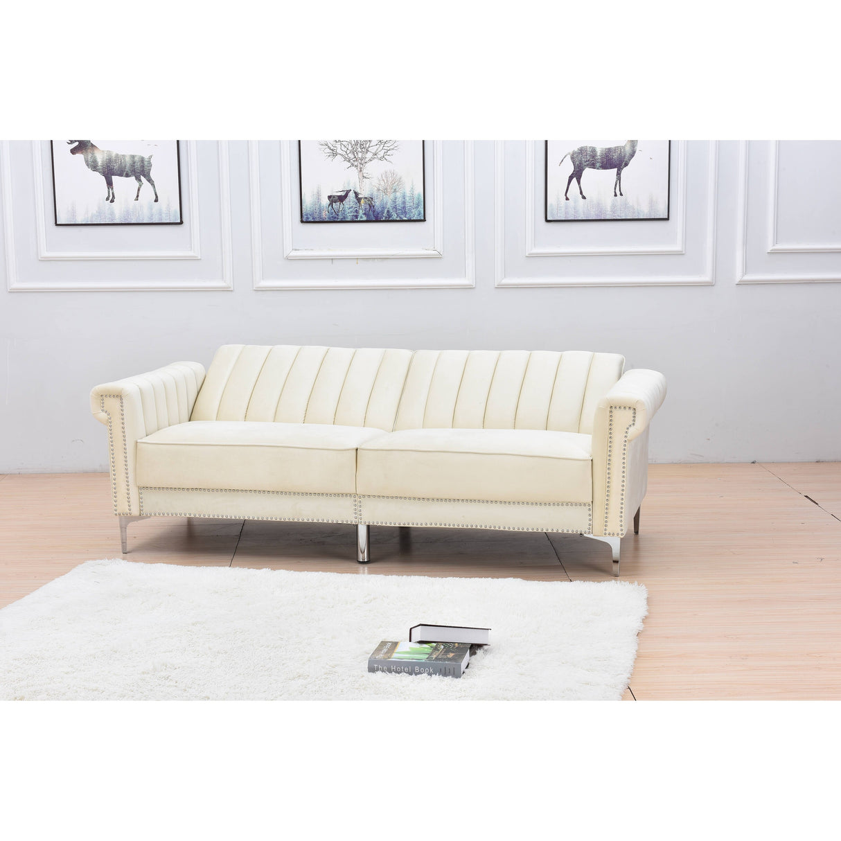 Legend Furniture Covertible Velvet Sofa Bed Sleeper