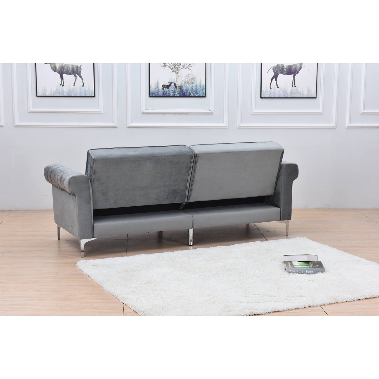 Legend Furniture Covertible Velvet Sofa Bed Sleeper
