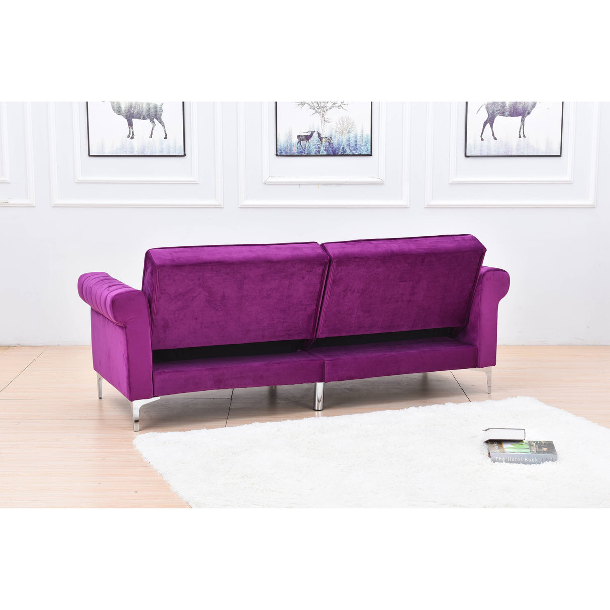 Legend Furniture Covertible Velvet Sofa Bed Sleeper
