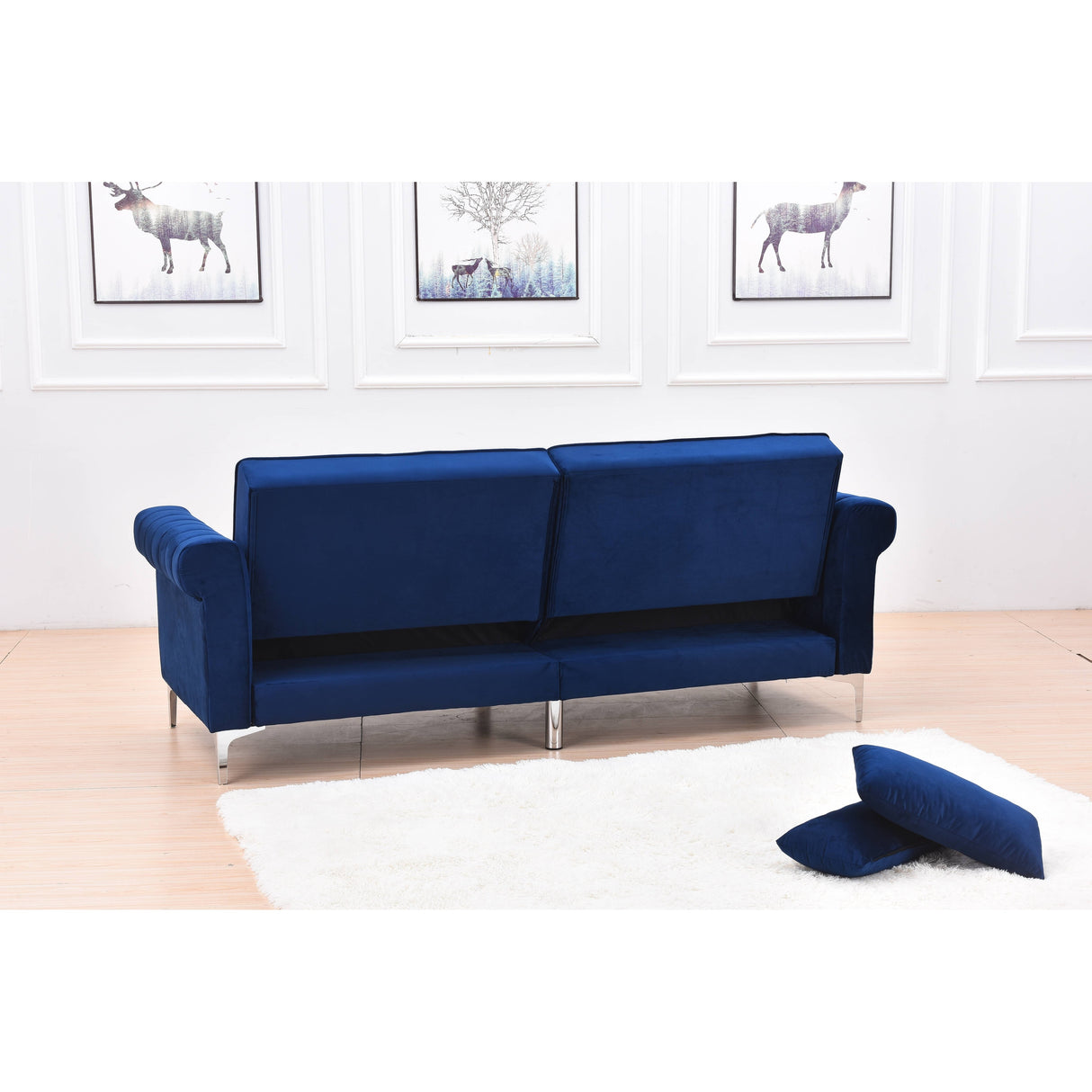 Legend Furniture Covertible Velvet Sofa Bed Sleeper
