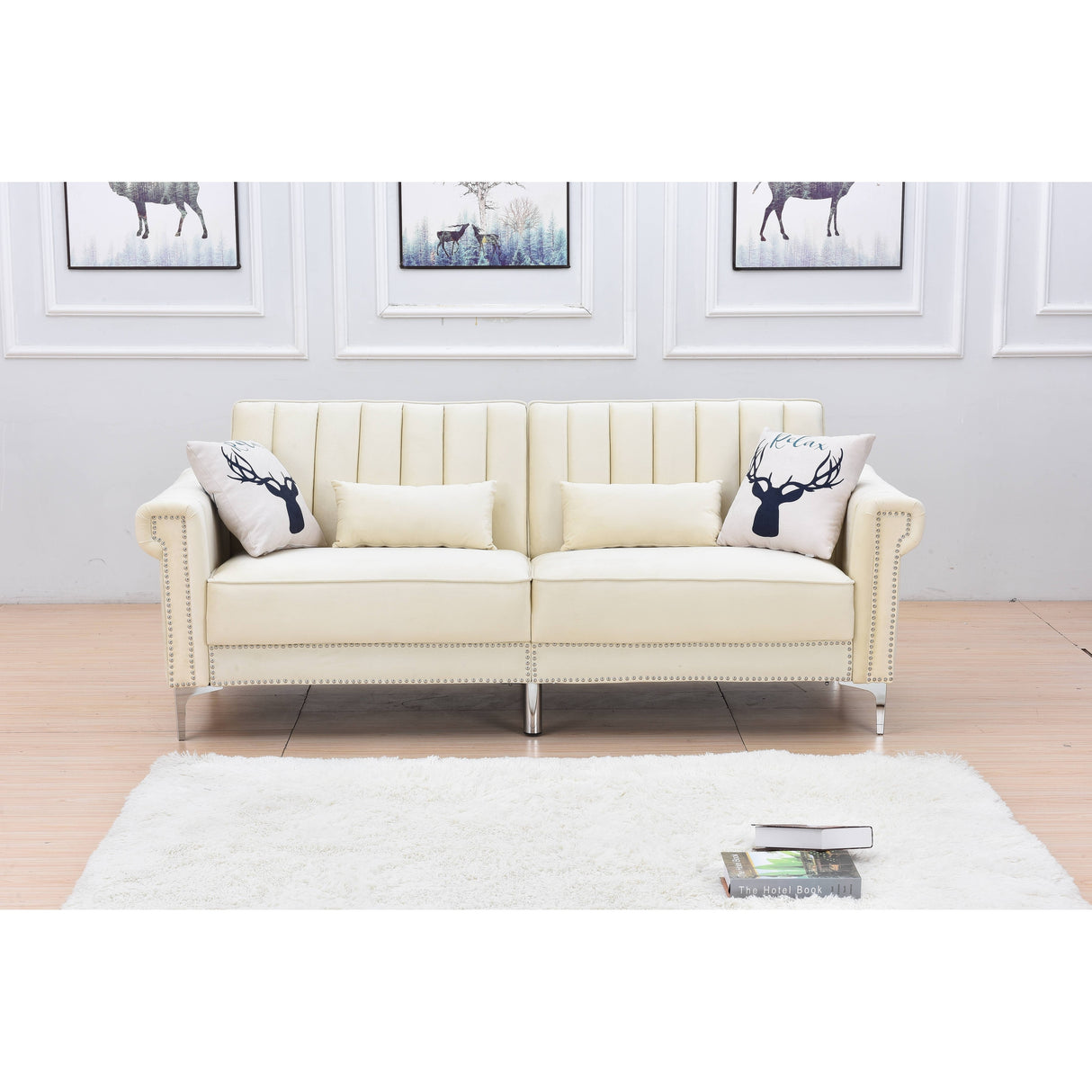 Legend Furniture Covertible Velvet Sofa Bed Sleeper